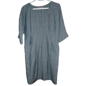 InWear Women's Gray 3/4 Sleeves Midi Dress Size 8 Business Career Office